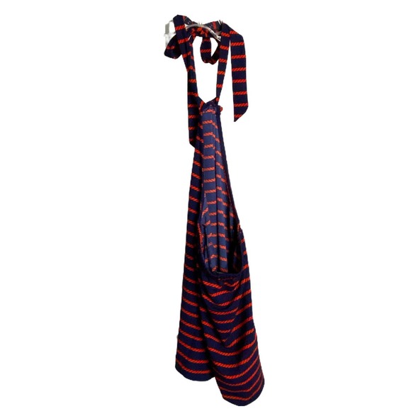 Ann Taylor Women's Top Red & Navy Nautical Striped Halter Tie Backless Size SP - Picture 2 of 4